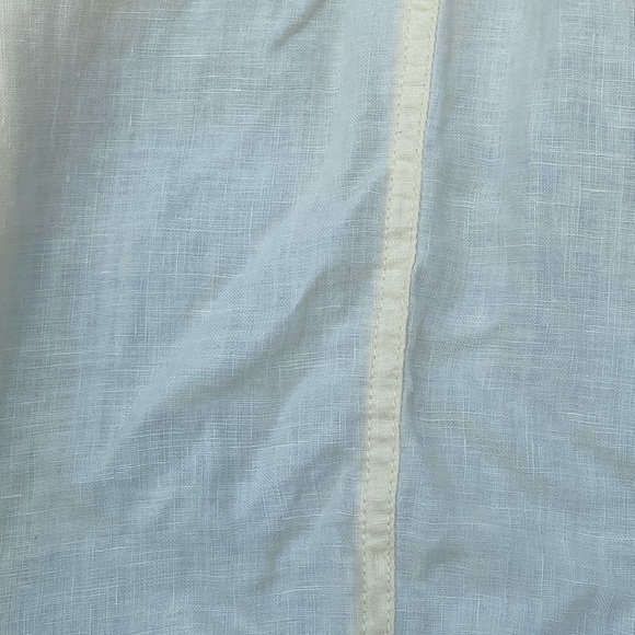 Liz Claiborne 100% Linen blouse yellow 3/4 sleeves convertible to 1/2 sleeves - Picture 13 of 15